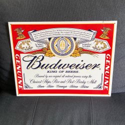 Bud Tin Sign  16” X 12.5”