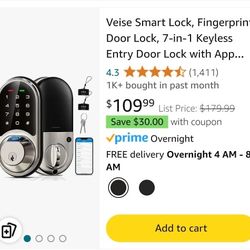 Like New VEISE ZS01 KEYPAD DIGITAL DEADBOLT