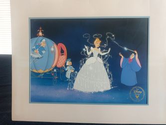 Vintage Disney Cinderella 1995 Lithograph with original envelope