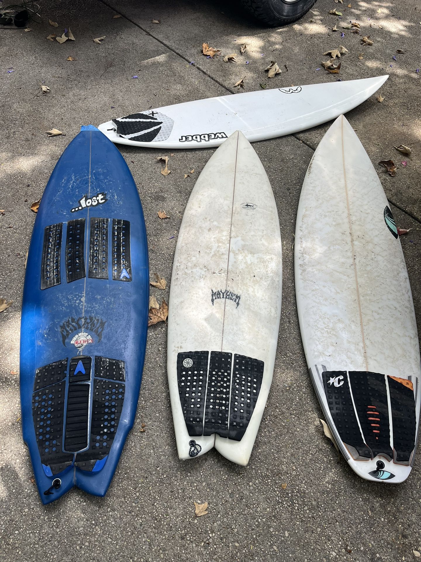 4 Surfboards For 350 Obo