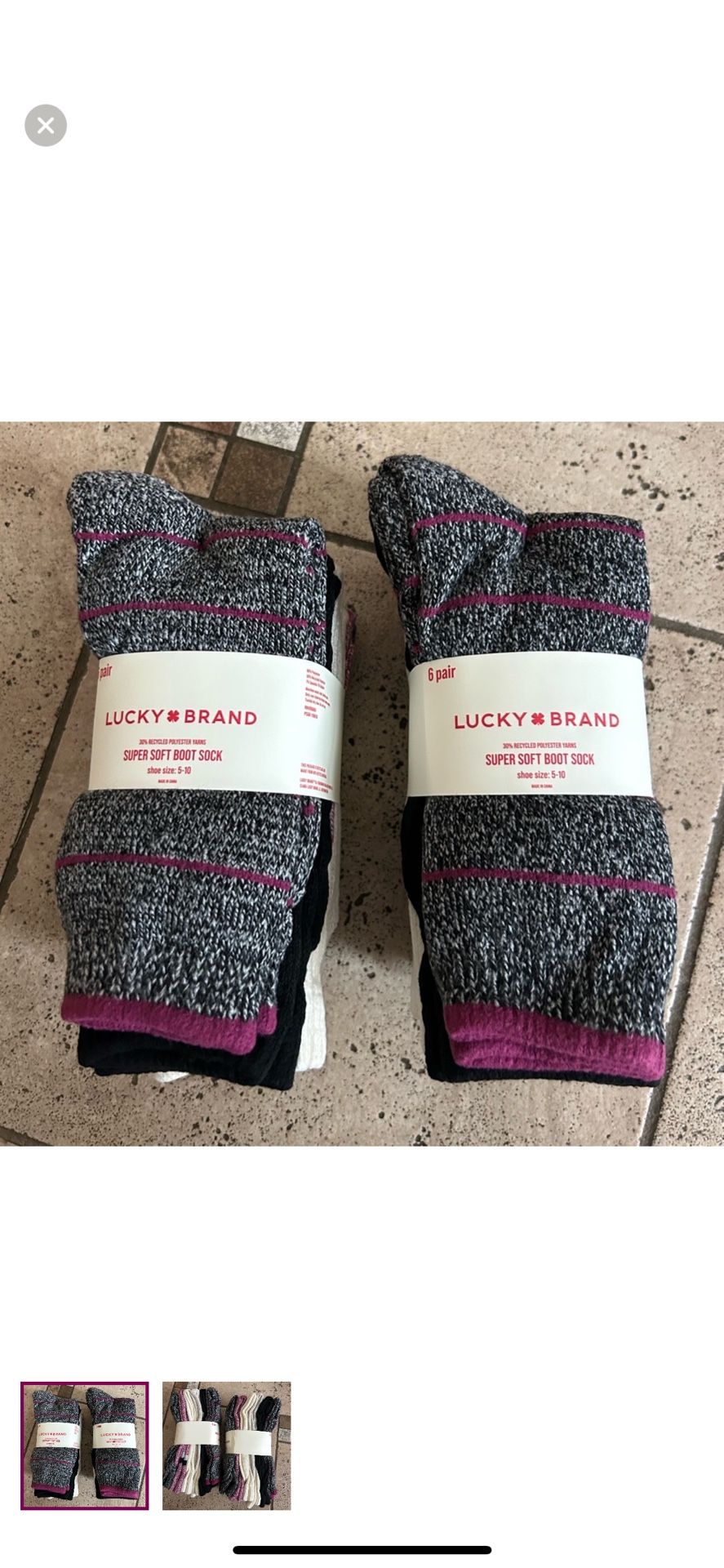 NWT lucky brand women super soft boot socks 12 pairs