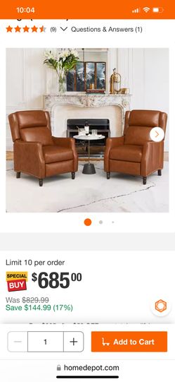 Brand New 2 Leather Recliners 