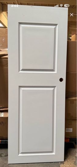 30x80 inch White 2-Panel Interior Door Slab