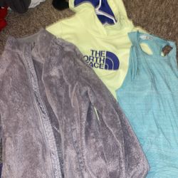 North face hoodie , tank top , and jacket 
