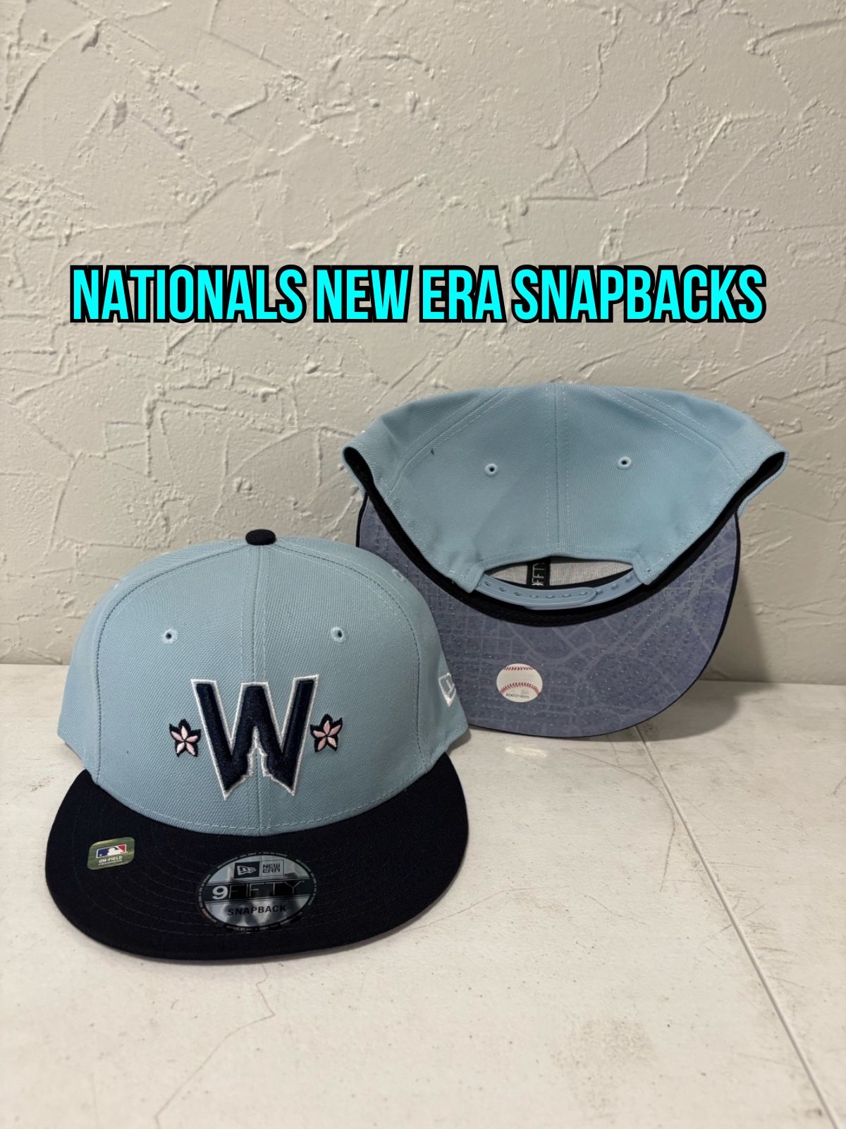 MLB New Era Washington Nationals City Connect Baby Blue 9fifty SnapBack Hats