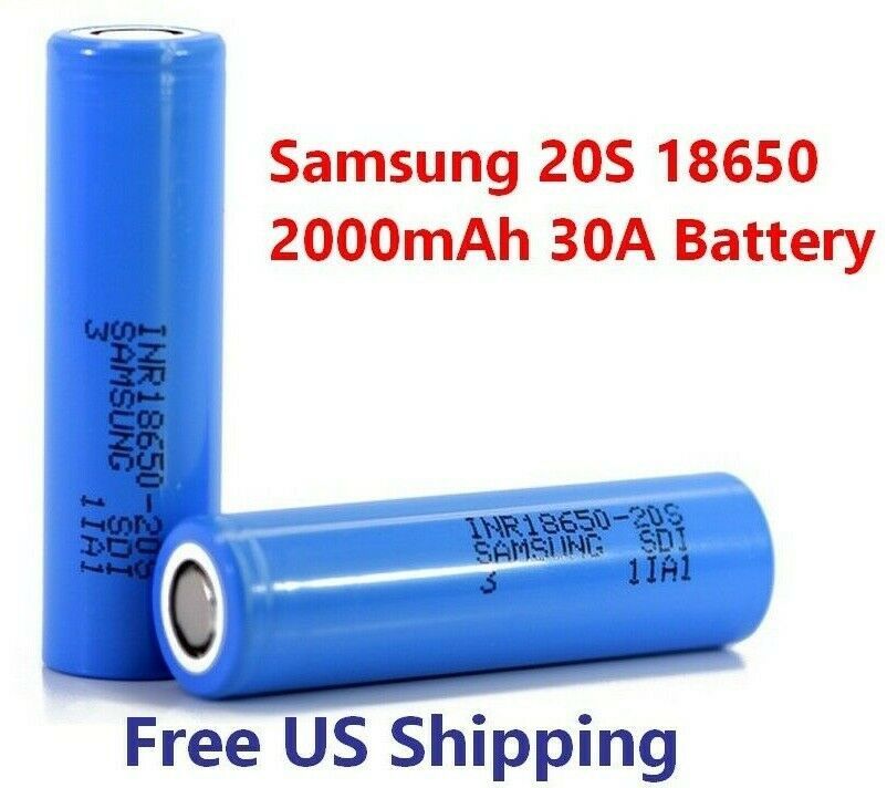 Lot 2 Samsung 20S 18650 2000mAh 30A Battery