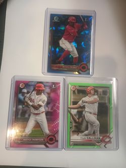 Lot Of 3 Bowman Cincinnati Reds Prospects 