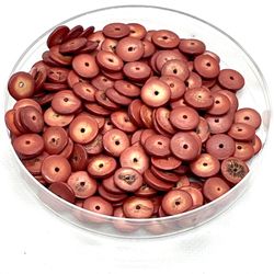 Lot Of Dyed Red Bone Beads