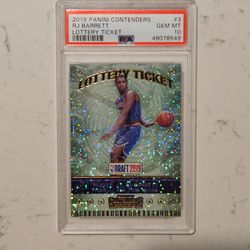 RJ Barrett Rookie PSA 10 New York Knicks  lottery ticket