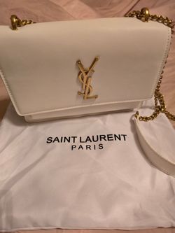YSL white shoulder bag