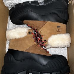 UGG ADIROAM HIKER CHESTNUT LEATHER WATERPROOF SNOW WOMEN'S BOOTS SIZE US 6.5 NEW