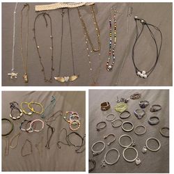 Jewelry Bundle: Rings, Necklaces & Bracelets
