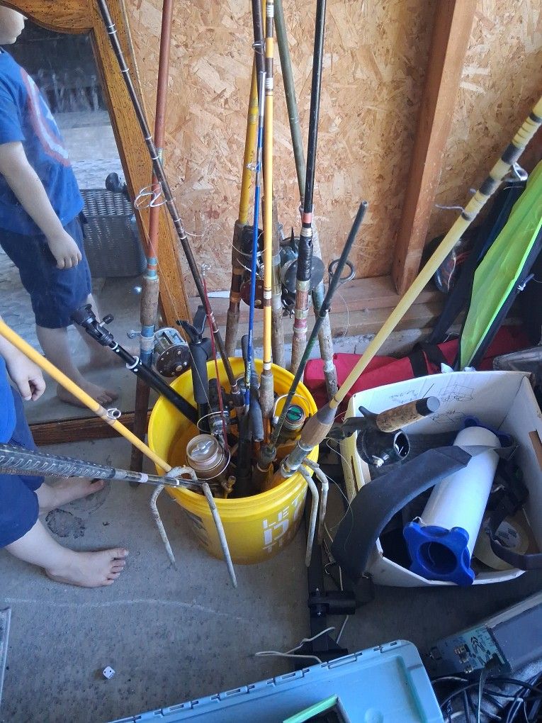 Old Fishing Poles And Rods