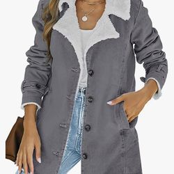 New winter warm jean jacket standard collar wool liner shepra with pockets.