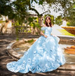 Blue Quinceañera Ball Gown – Princess Dress