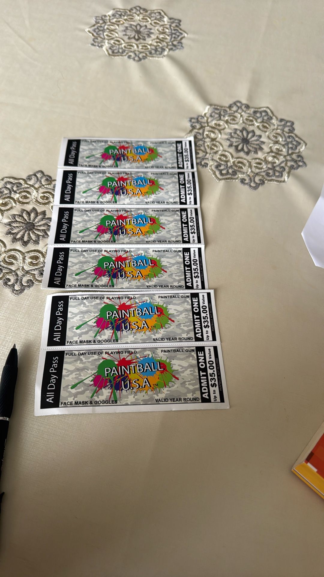 Tickets For Paintballs U.S.A