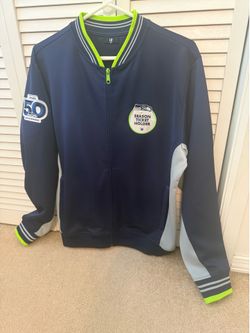 New Seattle Seahawks 50th Anniversary Track Jacket, M