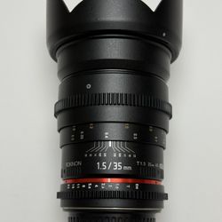 35mm T1.5 Full Frame Wide Angle Cine DS Canon EF