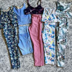 Girls Gym/Work-Out Spandex Outfits Size 8 Youth 