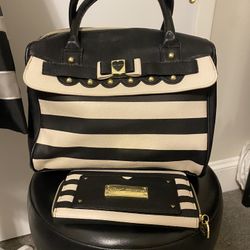 Betsy Johnston Handbag And Matching Wallet 