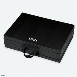 SPRI Foldable Fitness Mat with Carrying Strap, Black, Made from High Density Foam $19.99
