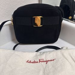 Salvatore Ferragamo Suede Crossbody Bag