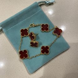 Earrings And Bracelet Set 985 Silver 