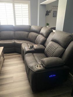 Dark Grey Power Reclining Sectional