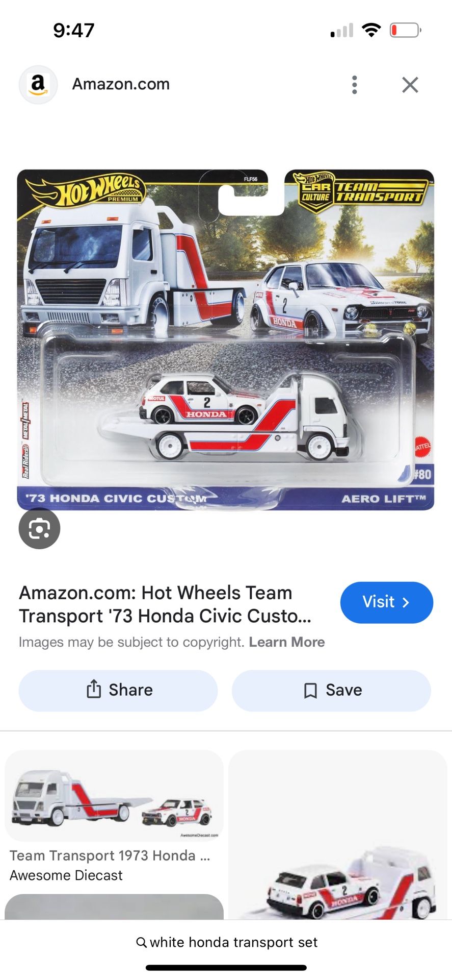 Willing To Trade For Other Transport Sets Or Other Hondas Or Porsches