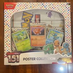 Pokemon 151 Poster Collection Box With 3 Packs & Promos! Brand New/Sealed!