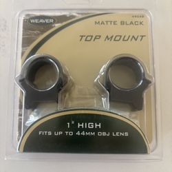 Weaver Top Mount Rings Matte Black BRAND NEW