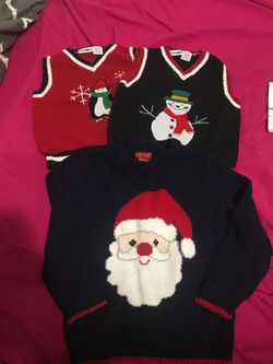 Christmas vest & sweater size 2t, 3t & 5