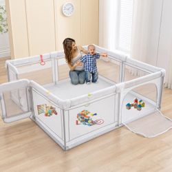 Baby/Toddler Playpen with Door - 71x71