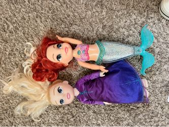 Disney dolls Elsa and Ariel