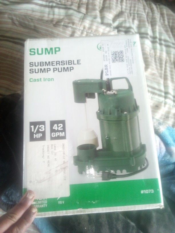 New Water Sump Pump $140