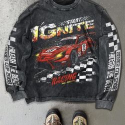 EMRG Men's Letter & Racing Car Print