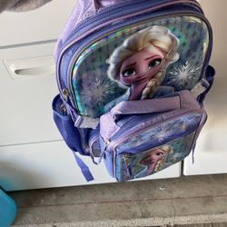 New Frozen Bagpack With Lunch Pack