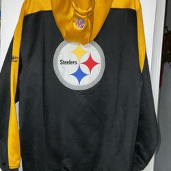 PITTSBURGH STEELERS Hooded Heavyweight embroidered SWEATSHIRT Reebok Thick and heavy - no string for hoodie Please see photos, pre-owned