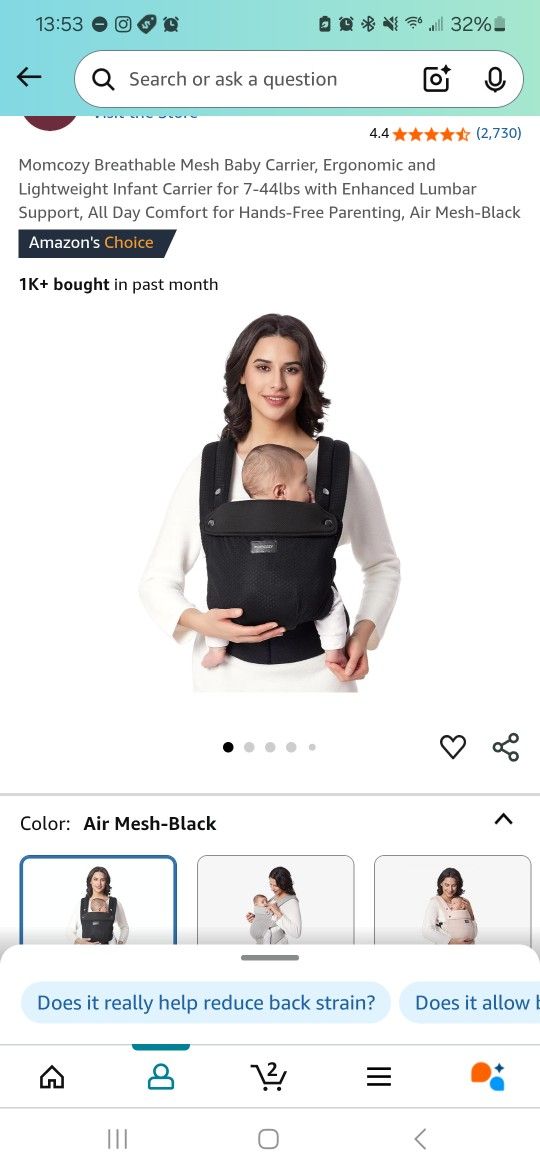 Momcozy Breathable Mesh Baby Carrier