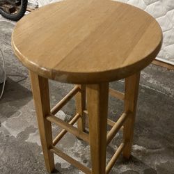 Wood High Stool