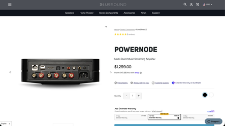 USED - Bluesound Powernode N331 - Multi-Room Music Streaming Amplifier, 3 channels