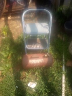 Stepping Stool. And. Air. Tank. 10 Dollars. Got. Both