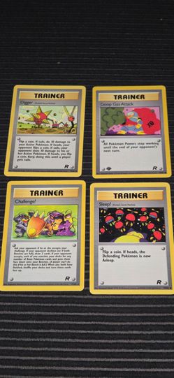 Vintage Pokemon trainer cards