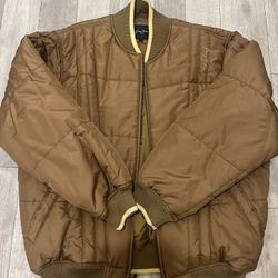 vintage sean john zip jacket coat Size XLarge Gold Brown