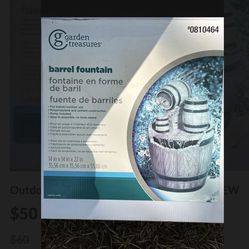 New Outdoor Barrel Waterfall Fountain $55