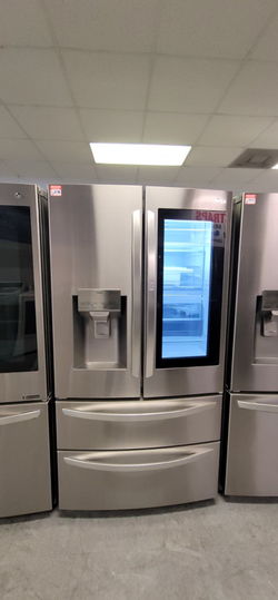 LG 4‑Door French Door Fridge – InstaView, Ice/Water, Stainless