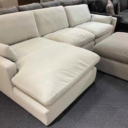 SOPHIE 3 PIECE IVORY LAF SECTIONAL WITH CHAISE