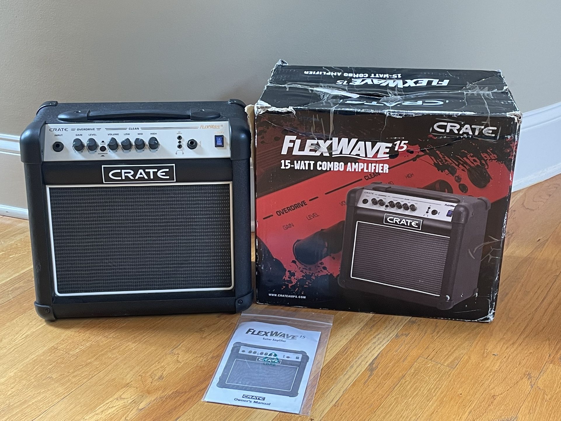 Like New! Crate FlexWave 15watt Combo Amp