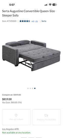 Convertible queen-sized sofa