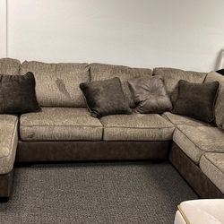 Abalone 3-Piece Chocolate Sectional Couch Same Day Delivery